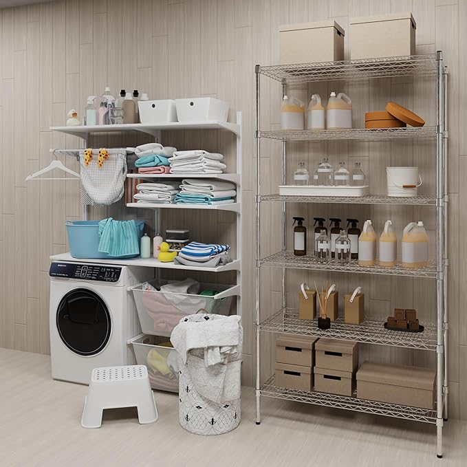 21" Deep x 42" Wide x 74" Height Wire Shelving Kit | 6-Tier | NSF Commercial Storage Rack Unit