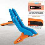 Adjustable Bike Parking Stand Fits 16-29 Inch Bicycles, Compatible with 23c-3.0 Tire Width – Heavy-Duty Plastic, Easy Installation, Stylish Two-Tone Design (Blue&Orange(2 Pack))