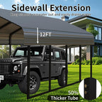 20x30 FT Heavy Duty Metal Carport - Galvanized Steel Car Shelter Garage Kits for 3 Car, RVs, Boats & Outdoor Storage