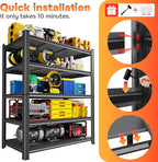 Metal Garage Shelving, 6-Tier 82" H x 39.4" W x 15.7" D Extra Tall Heavy Duty Storage Shelves Unit, Adjustable, Rust-Resistant Utility Rack for Warehouse, Basement, Pantry