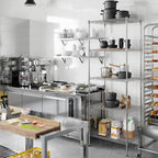 21" Deep x 30" Wide x 86" Height Wire Shelving Kit | 5-Tier | NSF Commercial Storage Rack Unit