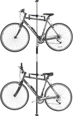 SPAREHAND Q-RAK II - Dual Bike Storage System - CP - Bike Rack Garage Storage - Indoor Bike Storage for 2 Bikes (Black)