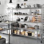 24" Deep x 72" Wide x 74" Height Wire Shelving Kit | 5-Tier | NSF Commercial Storage Rack Unit