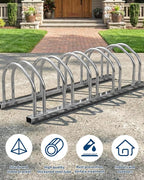 Freestanding Bike Floor Stand, Heavy Duty Bicycle Parking Rack for Garage Home Indoor Outdoor, Bike Storage Organizer Fits 22-28 Inch Wheels & 2.2 Inch Tire Width