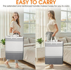 3 Pack Large Laundry Baskets, Laundry Hampers, Freestanding Waterproof Collapsible Clothes Bag with Extended & Reinforced Handles - Clothes Basket for Dorm, Bathroom, Home (125L)