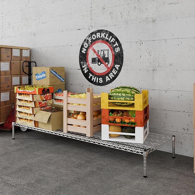 24" Deep x 72" Wide x 8" Height Wire Shelving Kit | 1-Tier | NSF Commercial Storage Rack Unit