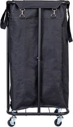 Household Essentials Rolling Laundry Hamper, Black