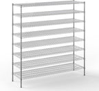 21" Deep x 72" Wide x 74" Height Wire Shelving Kit | 8-Tier | NSF Commercial Storage Rack Unit