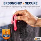 The Smartest Heavy Duty Clothespins with Hooks (24 Pack Orange, Pink, Blue) - Hang 3 Garments at Once with Our Tough, Dual Hooks Clothes Pins with Anti-Rust Spring - Tough, Colorful Clothespins