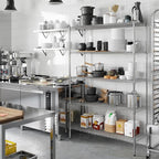 18" Deep x 48" Wide x 74" Height Wire Shelving Kit | 5-Tier | NSF Commercial Storage Rack Unit