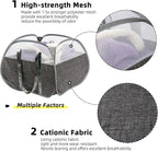 Collapsible Laundry Basket, 90L Foldable Pop-up Laundry Hamper with Reinforced Handles, Tear Proof Mesh Dirty Clothes Hamper for Laundry (Gray, 2PCS)