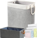Large Collapsible Laundry Basket Hamper with Easy Carry Handle 65L, 5 in 1 Freestanding Clothes Hamper for Laundry, with Laundry Bags, Absorbing film, Storage Bin, Hanging Underwear Organizer