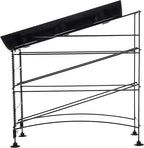 San Jamar Wireworks Cup and Lid Dispenser Fits 8 - 44 Oz. Cups, 4 Tiers with Suction Cup Feet for Restaurants, Fast Food, And Kitchens, Plastic, 8.25 X 21.25 X 28 Inches, Black