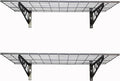 SafeRacks Garage Wall Shelves - 2-Pack 18"x36" Mountable Shelving Units for The Garage, Pantry or Utility Closet, Heavy Duty Steel Shelf with Bike Accessory Hooks, 500lb Capacity, Color: Hammertone