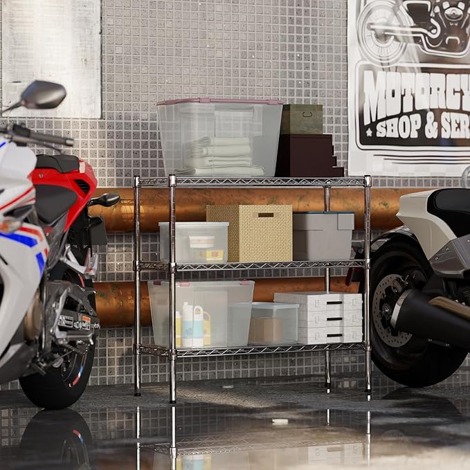 14" Deep x 36" Wide x 34" Height Wire Shelving Kit | 3-Tier | NSF Commercial Storage Rack Unit