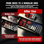 16 PCS Small Parts Tool Box Organizer Trays, tool box trays organizer for Toolbox Organization, Parts Trays and Screw Organizer Box for Tool Chest, Garage Drawers and Workbench