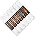 Plastic Clothesline - 50' Plastic Clothes Line - White Outdoor Weather Resistant - Synthetic Cord for Hanging and Drying Clothing & Laundry - Plastic Rope Clothes Line String for Pulley 6 Pack