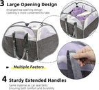 Collapsible Laundry Basket, 90L Foldable Pop-up Laundry Hamper with Reinforced Handles, Tear Proof Mesh Dirty Clothes Hamper for Laundry (Gray, 2PCS)