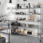 14" Deep x 72" Wide x 74" Height Wire Shelving Kit | 5-Tier | NSF Commercial Storage Rack Unit