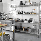 24" Deep x 54" Wide x 74" Height Wire Shelving Kit | 4-Tier | NSF Commercial Storage Rack Unit