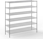 24" Deep x 72" Wide x 74" Height Wire Shelving Kit | 6-Tier | NSF Commercial Storage Rack Unit