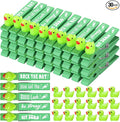 Kigeli 30 Pcs Spirit Clips Cheer Pins Cheerleader Gifts Clothes Pins for Backpacks Competition Glittered for Team Cheer Gifts Stuff Supplies Party Favors Accessories Bulk(Green,Duck)