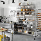 18" Deep x 60" Wide x 96" Height Wire Shelving Kit | 10-Tier | NSF Commercial Storage Rack Unit