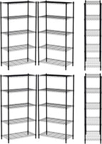 Internet's Best 5-Shelf Adjustable Wire Shelving | Heavy Duty Storage Rack | Metal Shelf for Garage, Restaurant, Industrial Use - Wide Unit Shelves, Sturdy Steel Frame | Black | 36" W x 18" D x 72" H