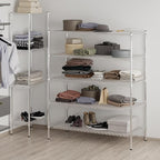 24" Deep x 54" Wide x 64" Height Wire Shelving Kit | 5-Tier | NSF Commercial Storage Rack Unit