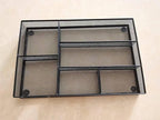 Desk Drawer Organizer tray, Mesh Drawer Organizer Tray for Office, School or Home Supplies Desktop Storage Stationery,bathroom,kitchen, 6 Compartments, 12.6 x 8.27 x 1.57 inch, Black