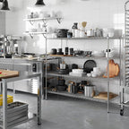 24" Deep x 60" Wide x 54" Height Wire Shelving Kit | 4-Tier | NSF Commercial Storage Rack Unit