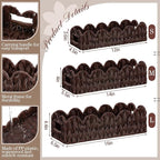 3Pack Toilet Paper Basket for Organizing Scalloped Edge Wicker Basket with Handles Toilet Tank Paper Holder Storage for Bathroom Bedroom Countertop Shelf Decor(Brown,Plastic)