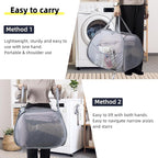 Collapsible Laundry Basket, 90L Foldable Pop Up Laundry Hamper with Handles, Mesh Dirty Clothes Hamper for Laundry, Bathroom, Kids Room, Dorm,Travel or Camping (Green, 2PCS)