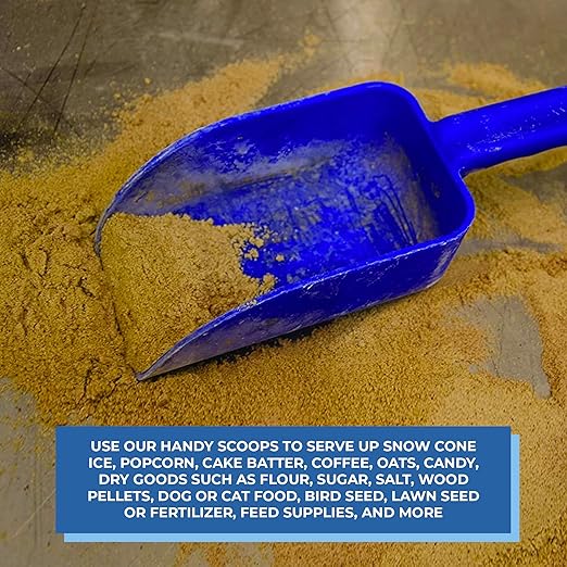 Vikan Remco 63003 Color-Coded Plastic Hand Scoop - BPA-Free Food-Safe Kitchen Utensils, Restaurant and Food Service Supplies, 16 oz, Blue (Pack of 2)