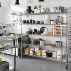 21" Deep x 72" Wide x 74" Height Wire Shelving Kit | 5-Tier | NSF Commercial Storage Rack Unit