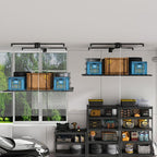 Garage Storage Lift,Overhead Garage Storage Rack,4x8 FT Ceiling Storage Racks for 10-12 FT, 325LBS Capacity All-Steel Construction with Safety Lock (8 * 4)