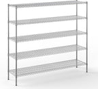 18" Deep x 72" Wide x 74" Height Wire Shelving Kit | 5-Tier | NSF Commercial Storage Rack Unit