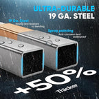 Quictent 20x20 ft Heavy Duty Double-car Metal Carport, Fully Shaded Outdoor Garage Side Canopy with Side Panels and Pre-drilled Holes, Suitable for Parking Cars, Boats and Agricultural Equipment