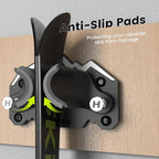 Hikeen Ski & Snowboard Wall Mount,Fits Any Ski or Snowboard, Ski Wall Rack Non-Slip Storage for Garage Organization,Space-Saving Winter Gear Organizer,1 Pack