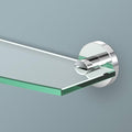 Gatco 4666 Reveal Glass Shelf, Chrome | Wall Mounted 20.13" W X 5.40" D Curved Tempered Glass Shelf | Floating Glass Shelf for Bathroom Storage