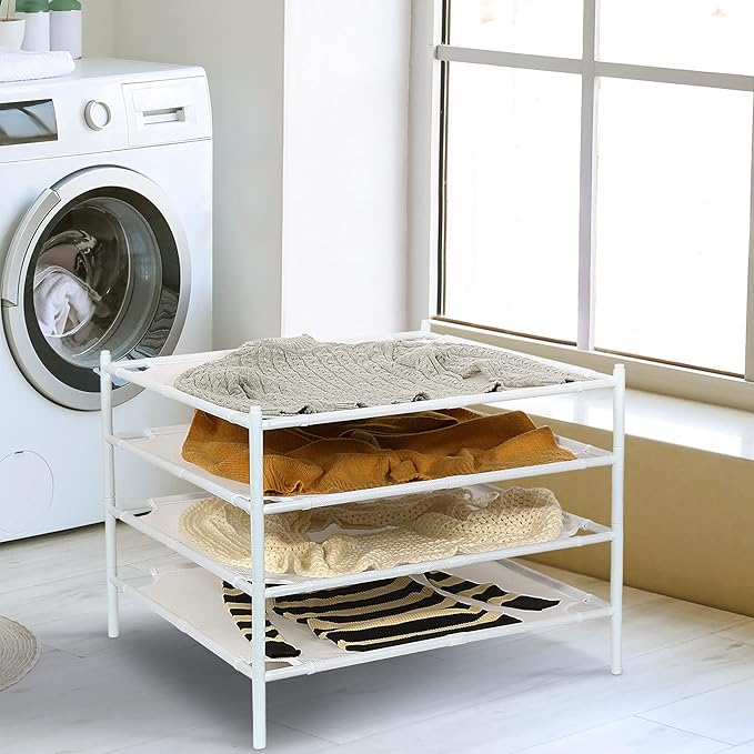 STO STO 3 Section Laundry Sorter and 4 Pack Sweater Drying Rack