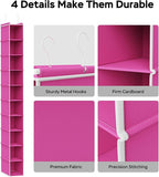 MAX Houser 10-Shelf Hanging Shoe Shelf Organizer, Hanging Shoe Storage for Closet, Slim Hanging Closet Organizer,10-Tier Narrow Hanging Storage Shelves or Baby Closet Room-Pink