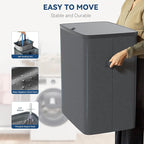 Dual Section 90 liter/23.8 gallon Laundry Hamper Separation Basket with lid, 2 Removable Washing Bags with Handles,Large Laundry Sorter for Easy Clothes Separation - Dark Gray