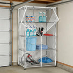 Wire Shelf Cover,600D Heavy Duty 100% Waterproof Shelf Covers for Wire Shelving,Outdoor Storage Shelves Cover for Metal Rack,60" W x 24" D x 72" H,Clear