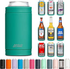 DUALIE 3 in 1 Insulated Can Cooler - 15+ Colors - Universal Size for 12 oz Cans, Slim Cans, and Bottles