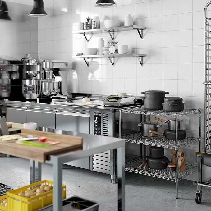 24" Deep x 30" Wide x 34" Height Wire Shelving Kit | 3-Tier | NSF Commercial Storage Rack Unit