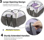 Collapsible Laundry Basket, 90L Foldable Pop-up Laundry Hamper with Reinforced Handles, Tear Proof Mesh Dirty Clothes Hamper for Laundry (Gray)