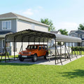 20X40 FT Large Metal Carport, Heavy Duty with Reinforced Galvanized Carports, Feature Weather Resistant Shelter Carport Canopy, Oversized Car Port for Boats, Cars, Trucks, and Tractors