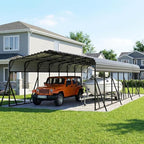 20X40 FT Large Metal Carport, Heavy Duty with Reinforced Galvanized Carports, Feature Weather Resistant Shelter Carport Canopy, Oversized Car Port for Boats, Cars, Trucks, and Tractors