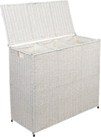 Household Essentials 3 Compartment Laundry Sorter, Wicker Laundry Sorter
